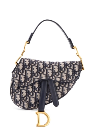 Christian Dior Pre-Owned Saddle Handbag Oblique Canvas Mini shoulder bag - Blue