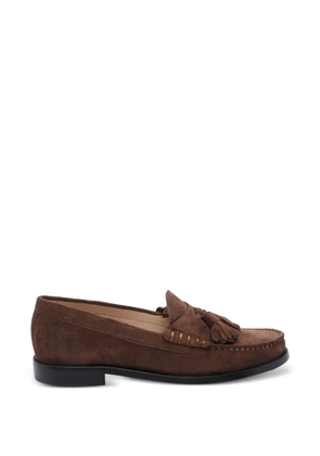Stuart Weitzman tassel round toe loafers - Brown