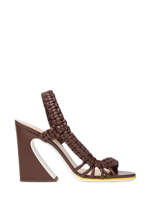 FENDI Arco braided sandals - Brown