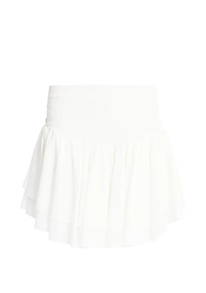 Donde Esteban ruffled mini skirt - White