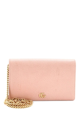 Gucci Pre-Owned Petite GG Marmont Chain Wallet Leather Mini crossbody bag - Pink