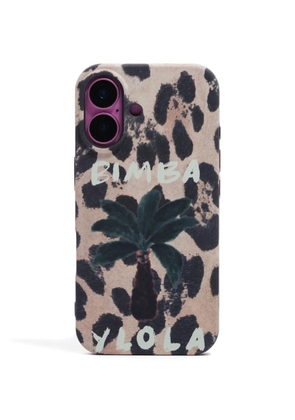 Bimba y Lola Iphone 16 animal-print phone case - Neutrals
