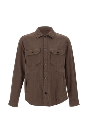 Woolrich button flap cotton overshirt - Brown