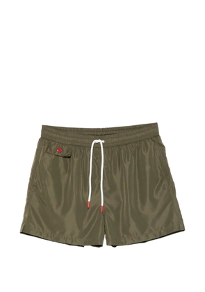 Kiton print beach shorts - Green