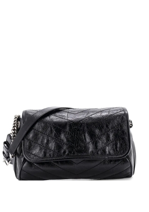 Saint Laurent Pre-Owned Niki Body Bag Matelasse Chevron Leather belt bag - Black