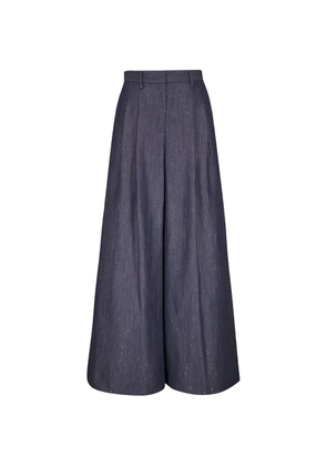 TWP Avery embellished palazzo-pants - Blue