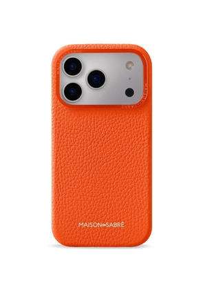 MAISON de SABRÉ leather iPhone 17 Pro case - Orange