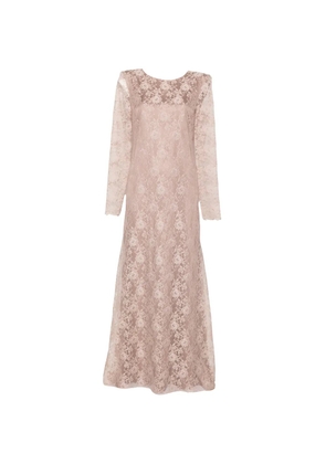 D.Exterior lace maxi dress - Brown