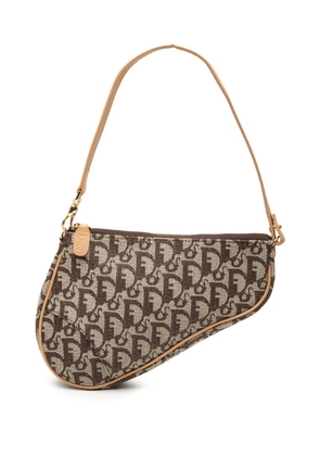 Christian Dior Pre-Owned 2001 Mini Diorissimo Canvas Saddle Pochette shoulder bag - Brown