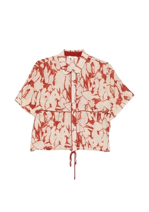 YERSE floral-print drawstring shirt - Neutrals