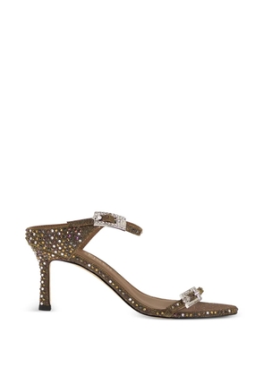 Kurt Geiger double-buckle heeled sandals - Brown