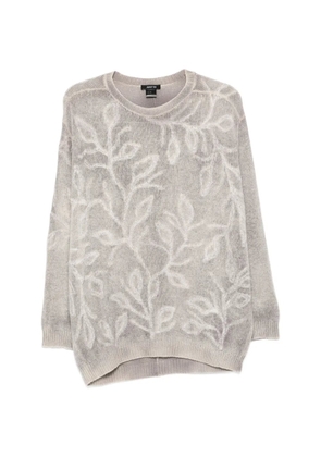 Avant Toi floral crew-neck sweater - Neutrals