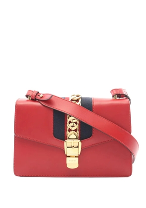 Gucci Pre-Owned 2016-2025 Small Leather Sylvie Web Satchel crossbody bag - Red