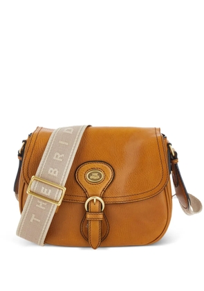 The Bridge buckle-strap leather shoulder bag - Neutrals