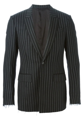 Givenchy frayed pinstripe blazer - Black
