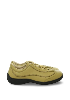 Kiko Kostadinov topstitched leather sneakers - Yellow