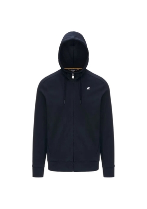 K-Way Anton zip-up logo-detail hoodie - Blue