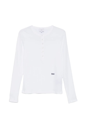 RHUDE button-up long-sleeve T-shirt - White