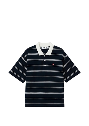 CHOCOOLATE striped cotton polo top - Blue