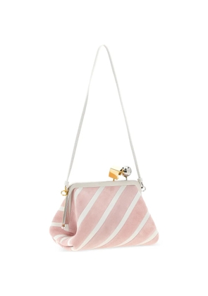 Jacquemus small The Berlingot striped clasp leather clutch bag - Pink