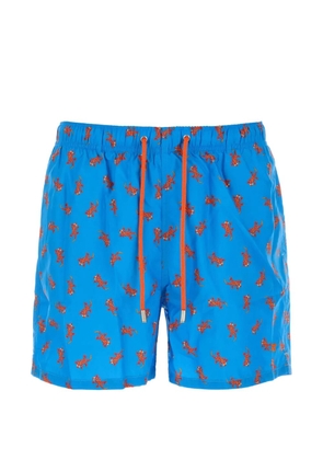 Gallo drawstring printed swim shorts - Blue