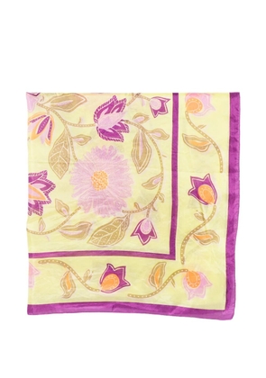 SGOMBERO CANTINE floral silk scarf - Yellow