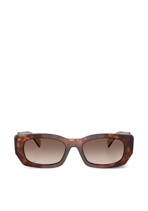 Prada Eyewear geometric-frame sunglasses - Brown