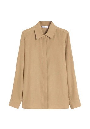Max Mara collared linen shirt - Neutrals