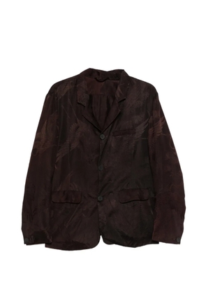 Christian Peau floral buttoned blazer - Brown
