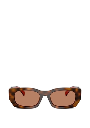 Prada Eyewear geometric-frame sunglasses - Brown