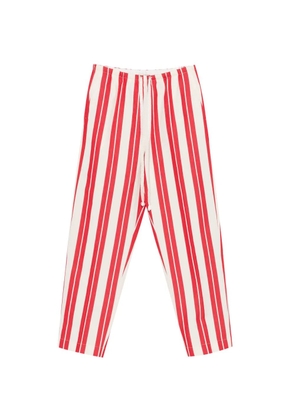 Forte Forte striped drawstring-fastening trousers - Red
