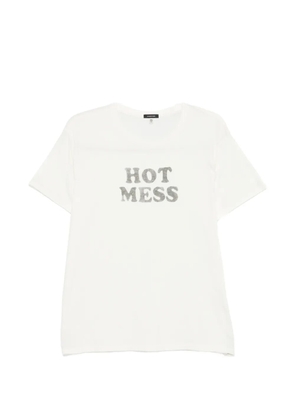 R13 crew-neck printed T-shirt - White