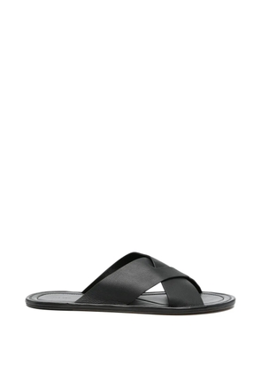 The Row Malick crossed-strap sandals - Black