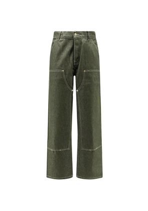 WALK IN PARIS double knee logo embroidery trousers - Green