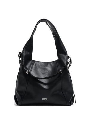 Bimba y Lola braided strap leather shoulder bag - Black