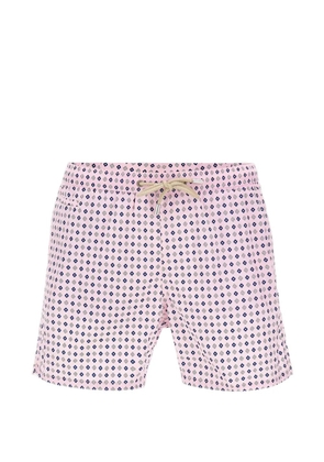 MC2 Saint Barth drawstring geometric print swim shorts - Pink