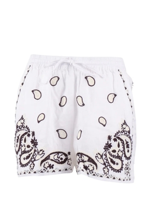 P.A.R.O.S.H. embroidered linen shorts - White