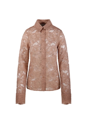 Sportmax Dentice lace shirt - Neutrals