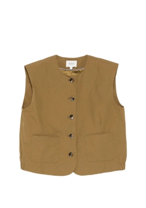 YERSE button cotton vest - Green