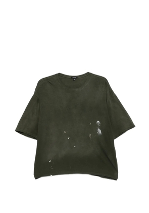 R13 paint-splatter crew-neck T-shirt - Green