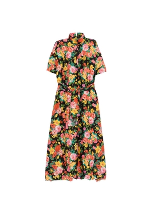 Daniela Gregis floral-print midi dress - Black