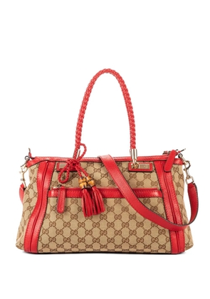 Gucci Pre-Owned Bella GG Canvas braided-handle tote bag - Neutrals