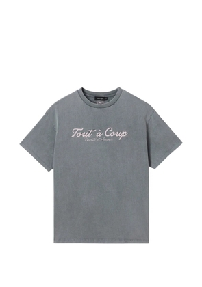 tout a coup embroidery T-shirt - Grey