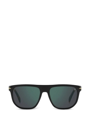 DAVID BECKHAM EYEWEAR havana-pattern rectangle sunglasses - Black
