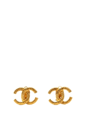 CHANEL Pre-Owned 1970-1980 Gold Plated CC Clip On Earrings costume earrings