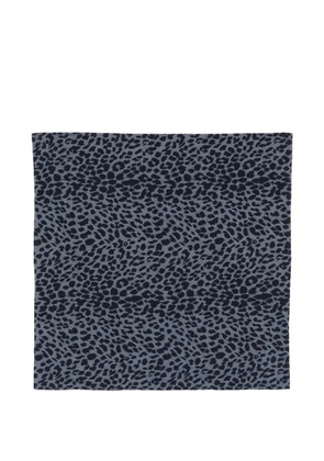ASPESI leopard-pattern scarf - Blue