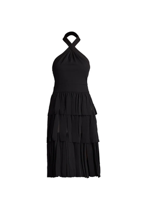 Tadashi Shoji Darla halter tiered dress - Black