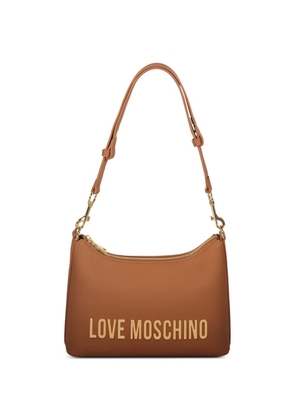 Love Moschino logo lettering shoulder bag - Neutrals