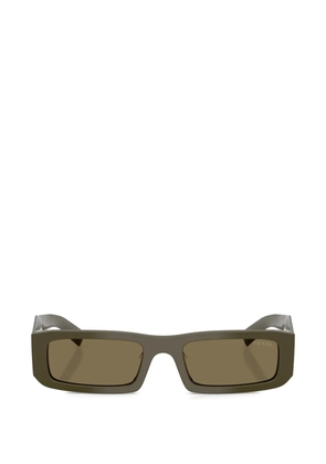 Prada Eyewear triangle-logo sunglasses - Green