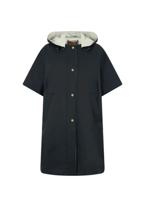Moorer hooded short-sleeve coat - Blue
